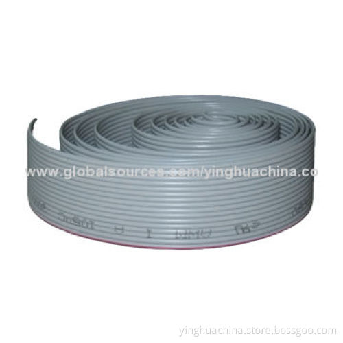 Flat Cable, 1.27mm Pitch, UL2651 AWG26, PVC 105C, 7/0.16TS Tinned Copper Conductor